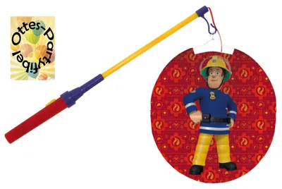 Produktbild von Laternenset : LED Laternenstab Leuchtstab und Ballonlaterne Lampion Feuerwehrmann Sam