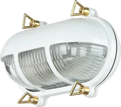 Produktbild von Außenleuchte Maritim aus Messing Glas B: 21 cm IP64 E27 Weiß Haus Balkon Garten Wandlampe