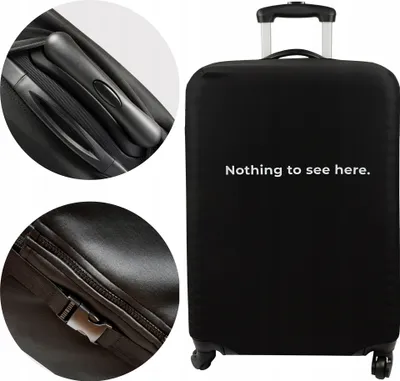Image de Housse de protection pour valise Sillar, taille M, motif « Rien à voir ici » – Housse de protection pour valise de voyage 57–62 cm