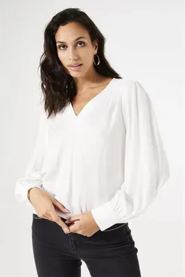 Image de Garcia T40235 Blouse à manches longues Blanc S Femme Blanc S