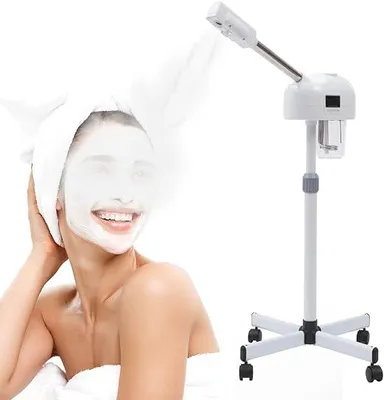 Produktbild von Gesichtsdampfer, Ozon Bedampfer Dampfgerät Kosmetikstudio Gesichtssauna Verdampfe, Höhenverstellbar, 600ml, Salon SPA Gesichtspflege