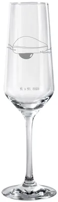 Produktbild von Mr. & Mrs. Panda Glas Avocado Yoga - Transparent - Geschenk, Schaumweinglas, Trinkglas, Champagnerglas, Sektflöte, Sport, Hilfe, Sektkelch, Humor, Haha, Bauch