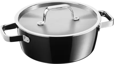 Produktbild von WMF FusionTec Aromatic 0515325290, Rund, Schwarz, Edelstahl, Komposite, Fusiontec, Keramik, Gas, Halogen, Induktion, Versiegelte Platte, 250 °C