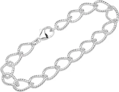 Produktbild von Armband 925 Sterling Silber 22cm Langpanzerkette Damen designer Armbandkette