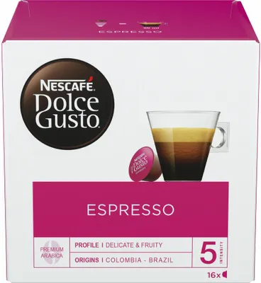 Produktbild von Nescafé Dolce Gusto Espresso, Kapseln, Kaffeekapsel, Café, Coffee, Kaffee, 16 Kapseln