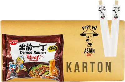 Produktbild von Nissin Instant Nudelsuppe RIND Geschmack 30x100g