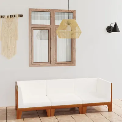 Produktbild von Möbel 3-tlg. Garten-Lounge-Set mit Kissen Akazie Massivholz - Balkonmöbel 3058114