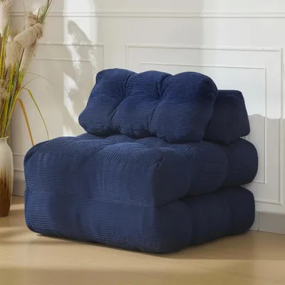 Produktbild von Faltbarer Schlafsessel - Bodensofa/Bett - Mit Kissen - Faltmatratze - Verstellbare Rückenlehne - Hellgrün