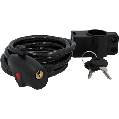 Immagine prodotto di FISCHER 85849 FISCHER lucchetto per bicicletta a cavo, lunghezza: 1.800 mm, nero