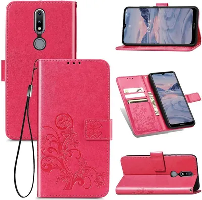 Produktbild von König Design Hülle kompatibel mit Nokia 45018 Kunstleder Handyhülle - Handy Case Rosa