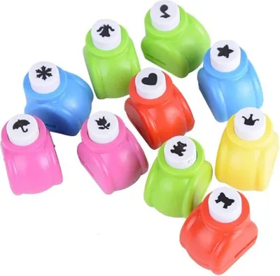 Produktbild von 10 Stück Motivstanzer Papierstanzer - Zufällige Lieferung, für Bastelarbeiten, Grußkarten, Fotoalben, Tischkarten, Scrapbooking (3.2 * 3 * 2.5cm)