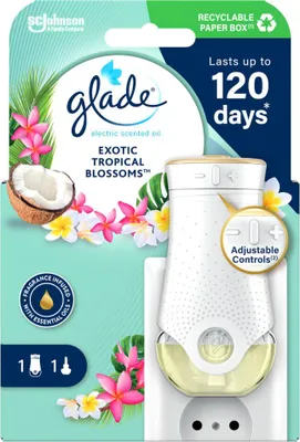 Produktbild von Glade - Elektrischer Ölbehälter - Exotische Tropenblüten - Ohne Nachfüllungen - 1 Stück