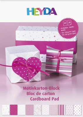 Obrázok produktu pre Heyda 204712101 Motív kartónový blok A4 ružový