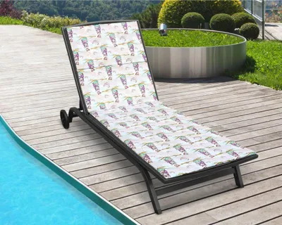 Obrázek produktu pro Polstr na plážové lehátko - potah na zip - 55x195 cm - Béžová,Zelená,Fialová
