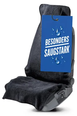 Produktbild von WALSER Auto Sitzauflage Vordersitz aus Frottee, waschbarer Sitzaufleger, Sitzschoner Auto, Universal Auto-Sitzauflage, Autositz-Überwurf, Schonbezug Autositz vorne 1 Stück schwarz
