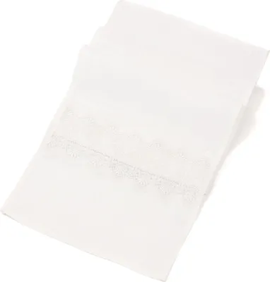 Produktbild von Tischläufer Häkelmuster weiß Leinen Optik 40x140cm