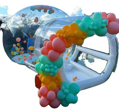 Produktbild von Aufblasbares klares Kuppelzelt, Blasen-Zelt mit Ballon, langlebiges PVC-Material, anpassbare Größe, 2,5 Meter