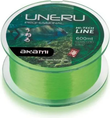 Imagen del producto de Akami Uneru, hilo monofilamento, 600 metros, color verde, 0.405 mm