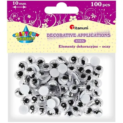 Image de Yeux sans colle avec cils 10mm 100pcs