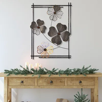 Obrázek produktu pro Wallity, Weinan 2, Dekorativní kovový doplněk na zeď, 100 % KOV, Vícebarevná, 50 x 70 x 4 cm