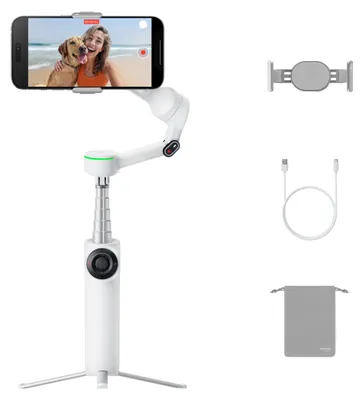 Imagen del producto de Estabilizador Insta360 Flow 2 Pro con inteligencia artificial para teléfonos, compatible con grabación de video de 360°
