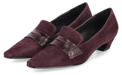 Imagen del producto de Zapatos de tacón con puntera alta, marca Bruno Premi, color rojo, material: gamuza, talla: 38