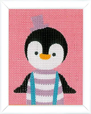 Produktbild von Vervaco gestempelt Stickpackung "Pinguin", 12,5x16cm, DIY