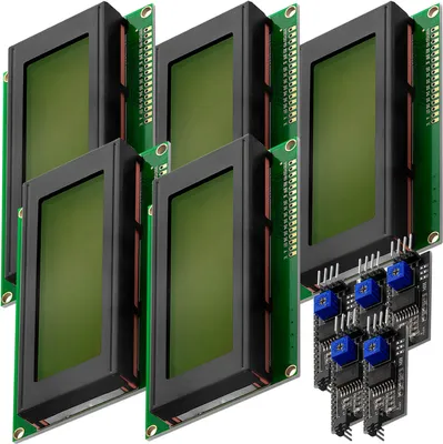 Zdjęcie produktu dla AZ-Delivery Displays HD44780 2004 Zestaw wyświetlaczy LCD 4x20 znaków z interfejsem I2C Zielony, 5x Zestaw