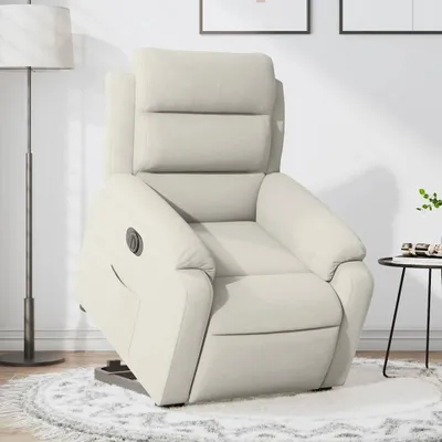 Image de Fauteuil relax électrique avec assistance pour se lever, revêtement crème
