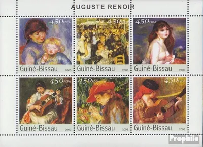 Produktbild von Briefmarken Guinea-Bissau 2003 Mi 2670-2675 Kleinbogen postfrisch Kunstwerke aus aller Welt