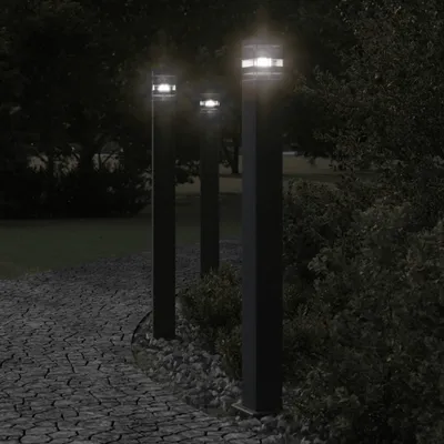 Image de vidaXL Lampe d'allée noire 110 cm aluminium