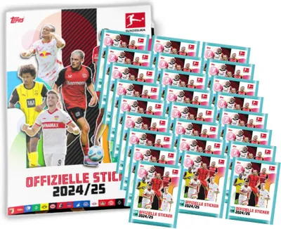 Produktbild von Topps Bundesliga Sticker 2025 - Fußball Sammelsticker - 1 Album + 25 Tüten