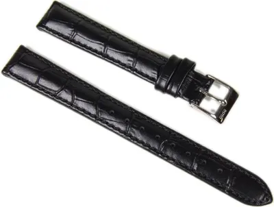 Produktbild von Hugo Boss Ersatzband Uhrenarmband Leder Band 14mm schwarz 1502180