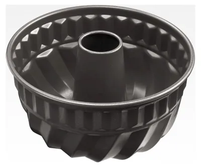 Produktbild von Gugelhupfform 22 cm, runde Kuchenform mit extra hohem Rand, Emailleboden, antihaftbeschichtet, Schwarz