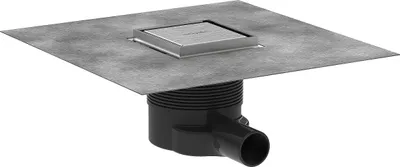 Produktbild von hansgrohe RainDrain Brilliance Komplettset Punktablauf, 100x100, rückseitig befliesbar, 56250800
