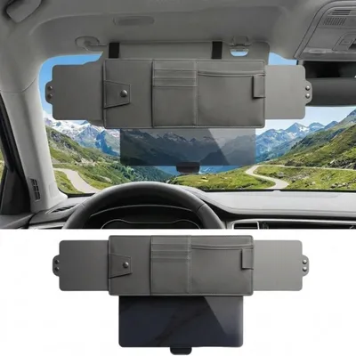 Immagine prodotto di Omgoods - Parasole per auto in ecopelle con organizer