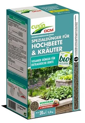 Produktbild von Cuxin DCM Spezialdünger Hochbeet 1,5kg Vegan Dünger