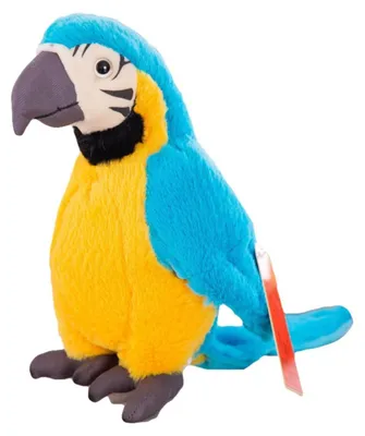 Image de Peluche perroquet, animal en peluche, 28 cm, bleu