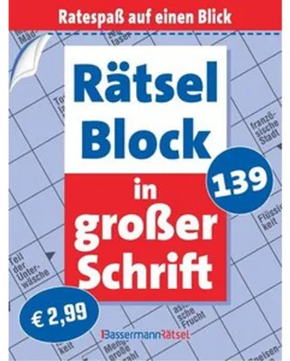 Produktbild von Rätselblock in großer Schrift 139 (5 Exemplare à 2,99 EUR)