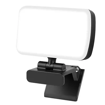 Produktbild von Videokonferenz Licht mit Clip, LED Monitorleuchte USB, 3 Lichtfarben & 10 Helligkeitsstufen, drehbare Beleuchtung 3000–6000 K