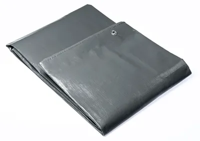 Produktbild von Mehr Garten wasserdichte & UV-beständige PE- Allzweck-Plane, Farbe: grau, 260g/m² - mit rostfreien Aluminium-Ösen und verstärkten Ecken, Größe:3x3m