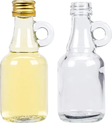 Zdjęcie produktu dla SUPERBUTELKI - 50x Szklane buteleczki GALONIK 40ml na oliwę, ocet, wódkę, mleko - Małe butelki na wesele, chrzest, komunię, event, prezent