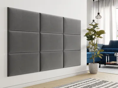 Obrázek produktu pro Čalouněný panel na zeď 70x40 PAG - šedý