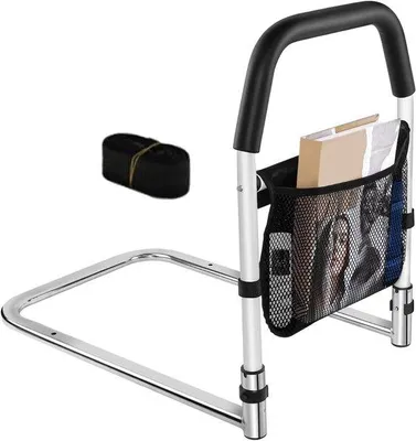 Productafbeelding van Bedbeugel - Bedhek - Veilig Opstaan - Antislip Handvat - 399 cm Breed - Zwart