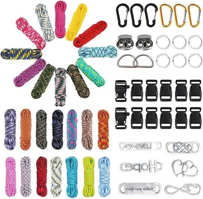 Produktbild von Famanu Paracord Set Nylon Schnüre 550 - Multifunktional mit Zubehör