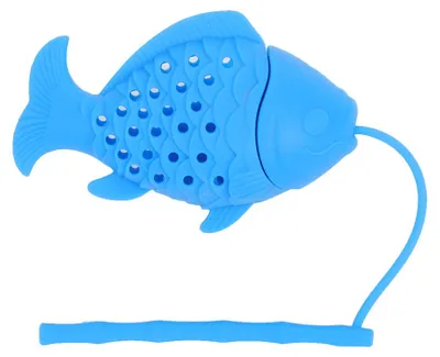 Immagine prodotto di Simpatico infusore da tè in silicone alimentare, a forma di pesce, con filtro, colino divertente