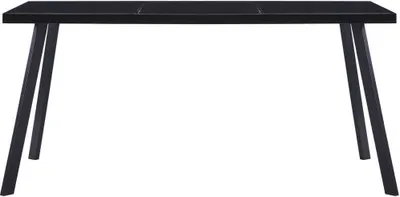 Immagine prodotto di vidaXL Tavolo da pranzo nero 180 x 90 x 75 cm in vetro temperato