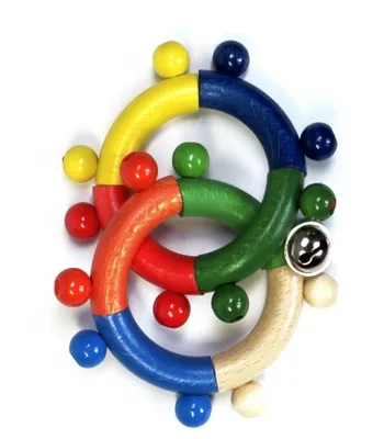 Produktbild von Babyspielzeug Motorikrassel 2 Ringe BxLxH 80x35x130mm NEU
