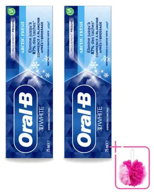 Obrázok produktu pre 2 x Zubná pasta Oral-B 3D White Arctic Fresh - 75 ml - Balenie s 2 kusmi