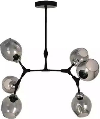 Obrázok produktu pre Stropné svietidlo luster stropný luster moderný sklenený čierny